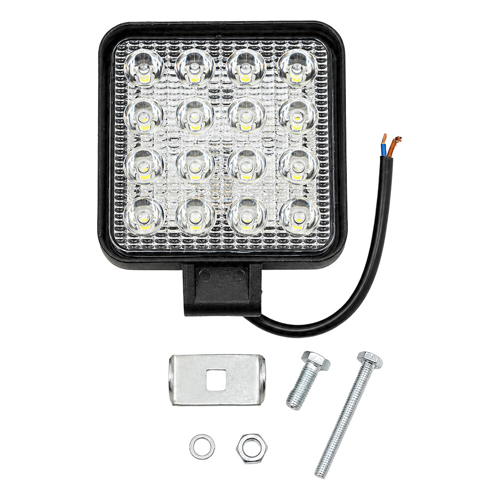 Фара універсальна діодна LED (16 діодів DC9-60V) \ квадрат. Фара універсальна діодна LED (16 діодів DC9-60V) \ квадрат.