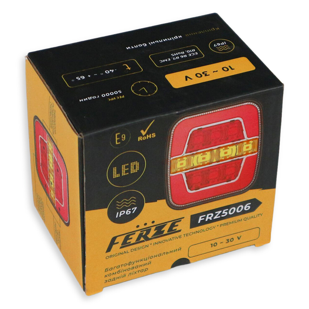 Ліхтар задній FERZE універсальний діодний 10-30V