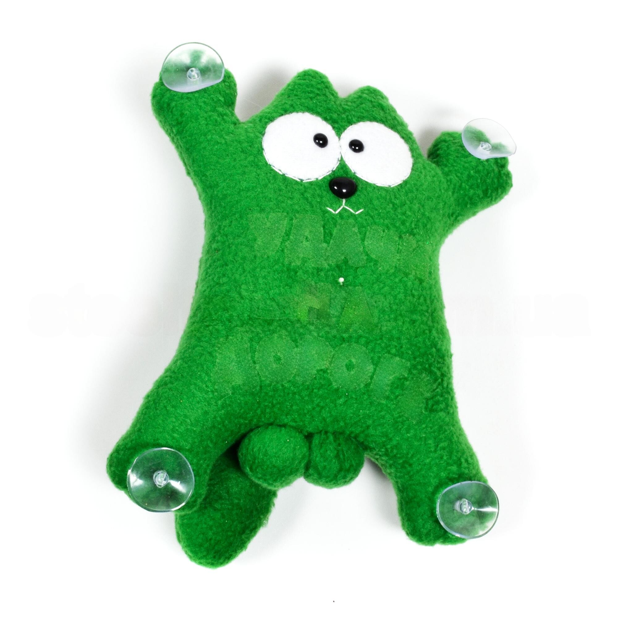 Кот игрушка УДАЧИ НА ДОРОГЕ зеленый