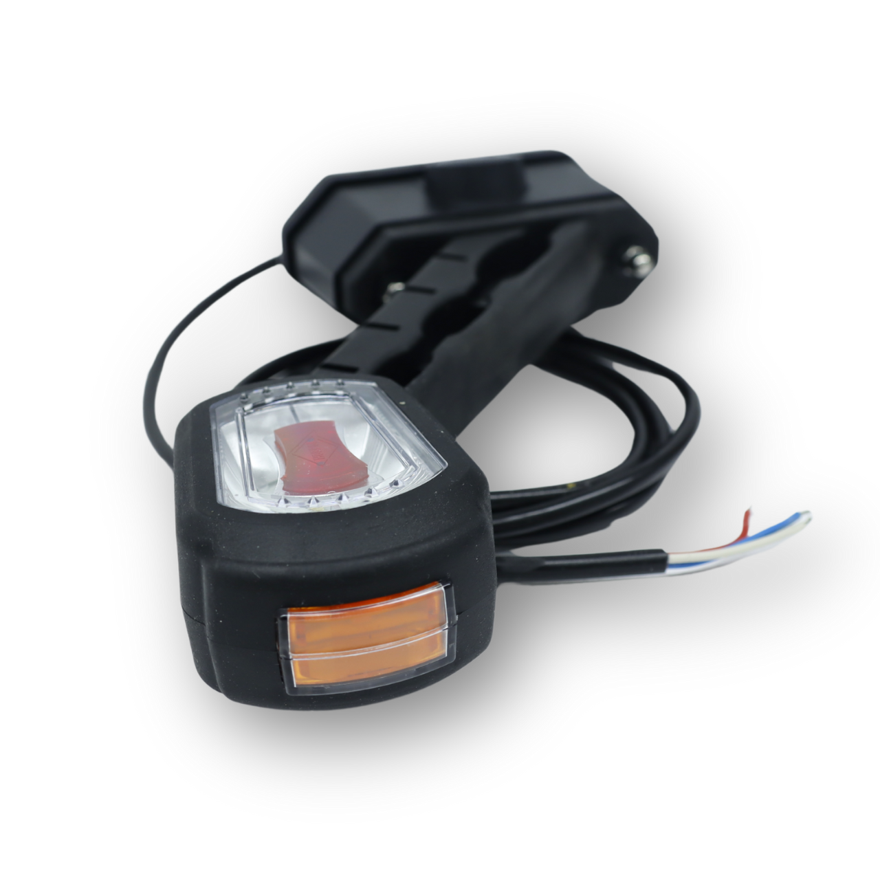 Фонарь габаритный рог LED 12-24 V  трехцветный 17см(с модулем датчика заднего хода)\HORPOL\ лев.