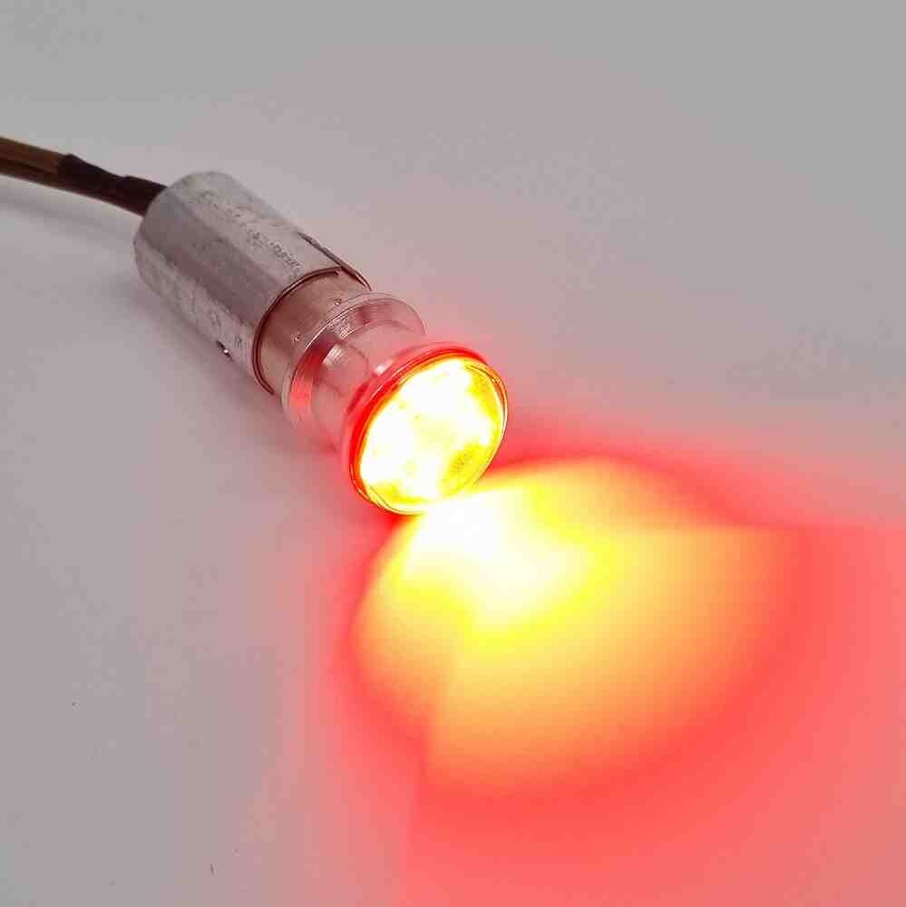 Лампочка LED FLASH 24V 9SMD красная \ стробоскоп BA15s