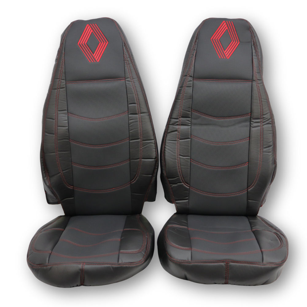 Чехол на сиденья Renault Premium (2005-2013) (пилот) перфор.кожа черн.