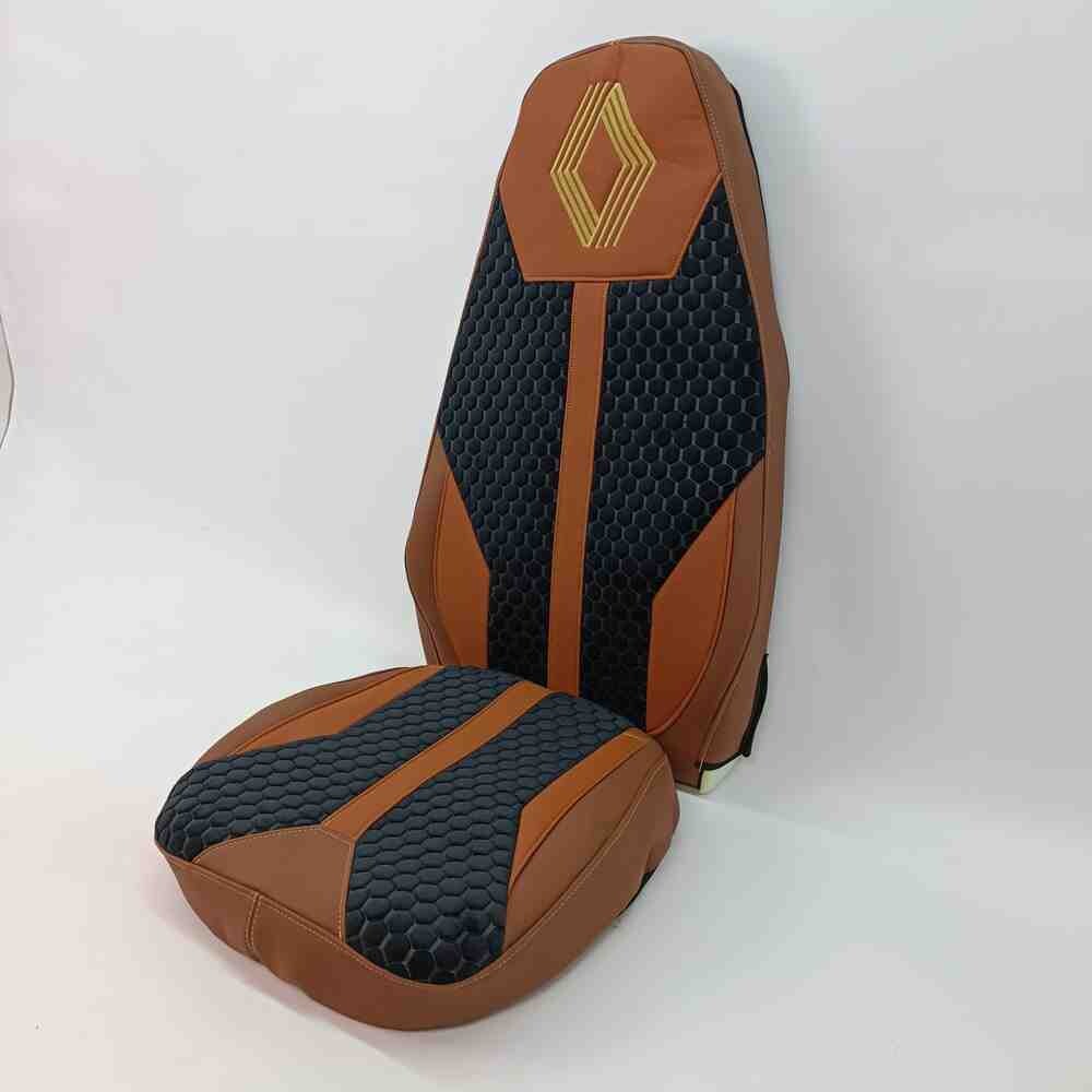 Чехол на сиденья Enterprise Renault Magnum (2001- 2013) водитель, пассажир поворотное сидение,  коричневый