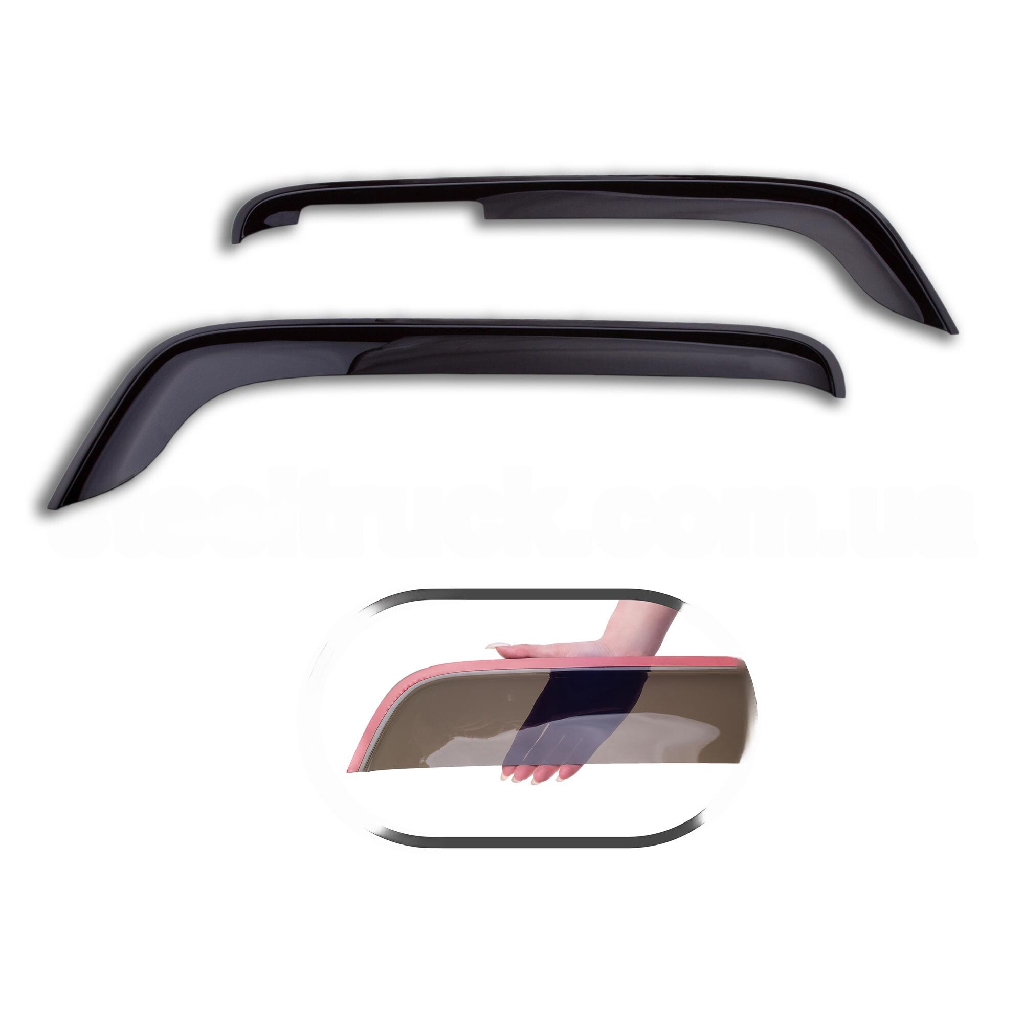 Ветровик MERCEDES ACTROS МР4 "малый угол" \скотч\черный\