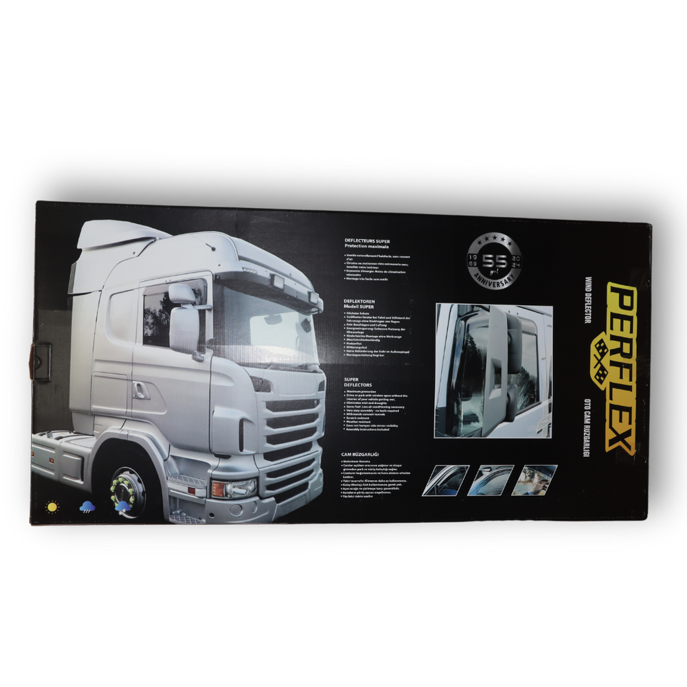 Ветровик RENAULT Premium  1997-2013; MIDLUM \ DAF LF; Черный ; Накладной