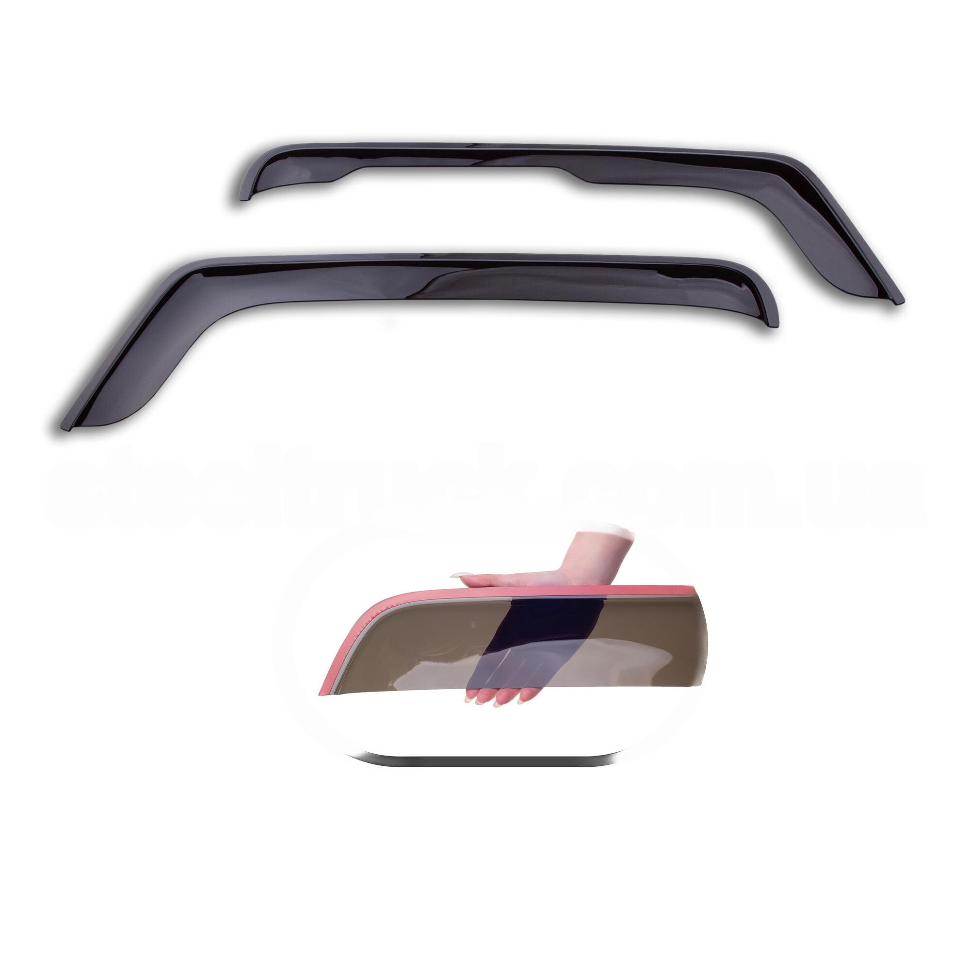 Ветровик VOLVO FH 12 "малый угол" \скотч\черный\ Ветровик VOLVO FH 12 "малый угол" \скотч\черный\