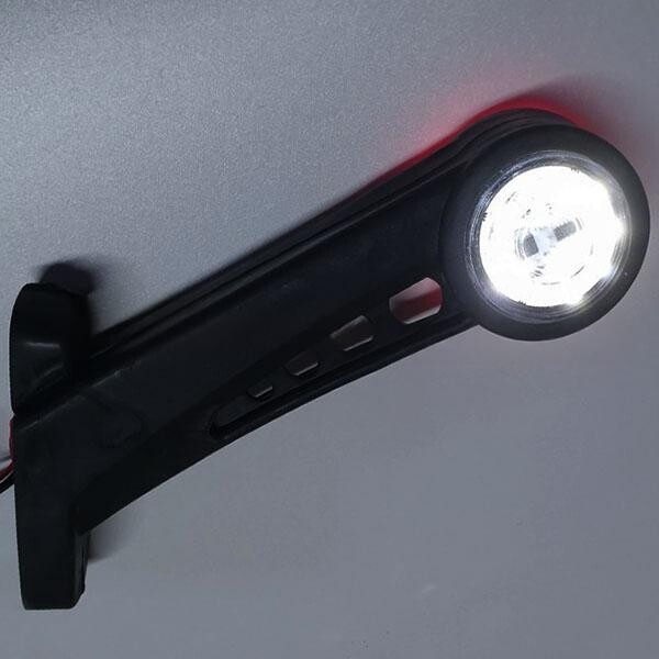 Фонарь габаритный рог LED прямой 18 см  \бегущий диод\