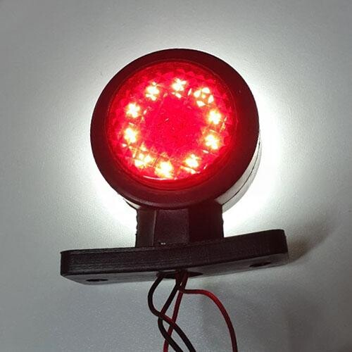 Фонарь габаритный рог LED прямой 6 см \9 диодов\ \F.PLAS\