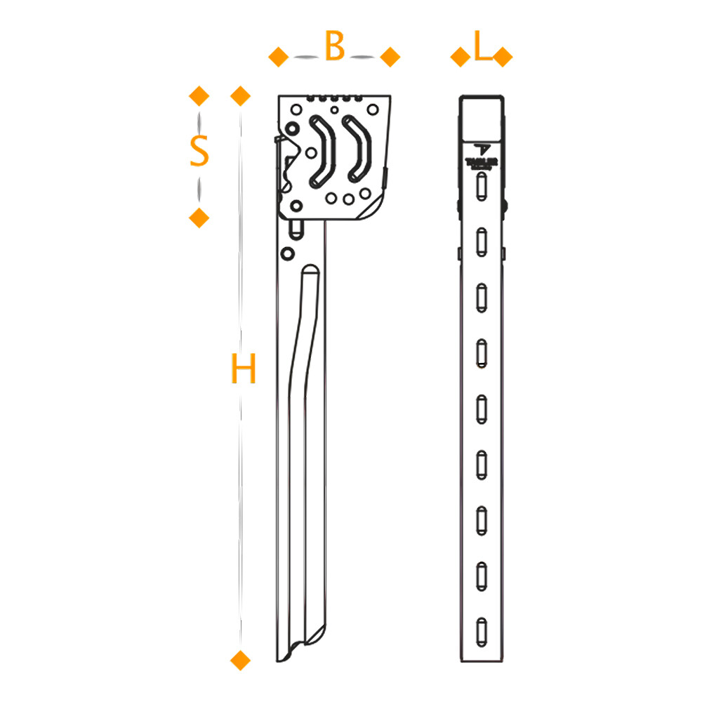 Кронштейн боковой защиты 790 мм Кронштейн боковой защиты 790 мм