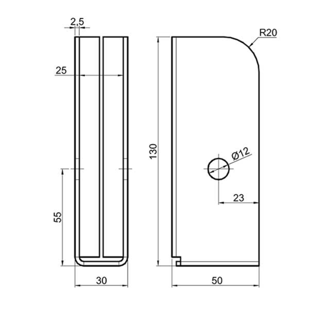 Держатель доски 130*51*26 мм