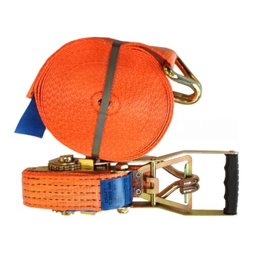 Стяжной ремень 100% полиэстер 5т 10м ЕВРО удл. ручка\красный Стяжной ремень 100% полиэстер 5т 10м ЕВРО удл. ручка\красный