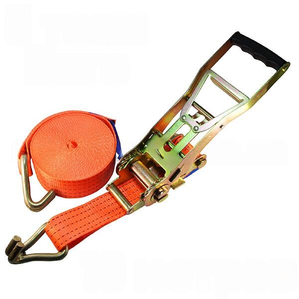 Стяжной ремень 100% полиэстер 5т 10м ЕВРО удл. ручка\красный Стяжной ремень 100% полиэстер 5т 10м ЕВРО удл. ручка\красный