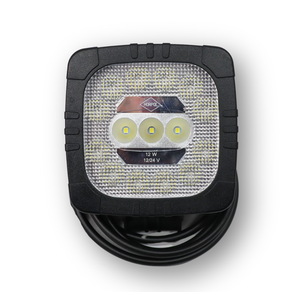 Фара универсальная LED 15 диодов 12\24V 101*101 \Horpol\