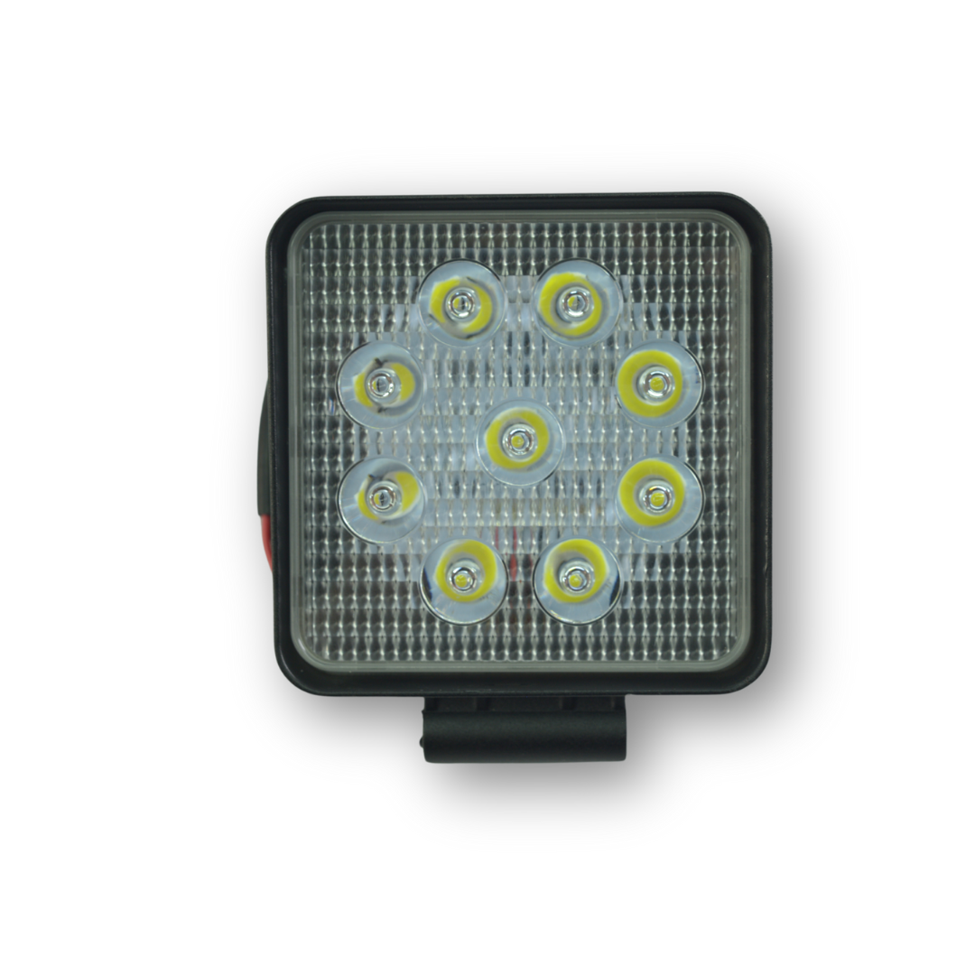 Фара дополнительная LED  (9 диодов 27W) \квадрат\.корпус широкий\