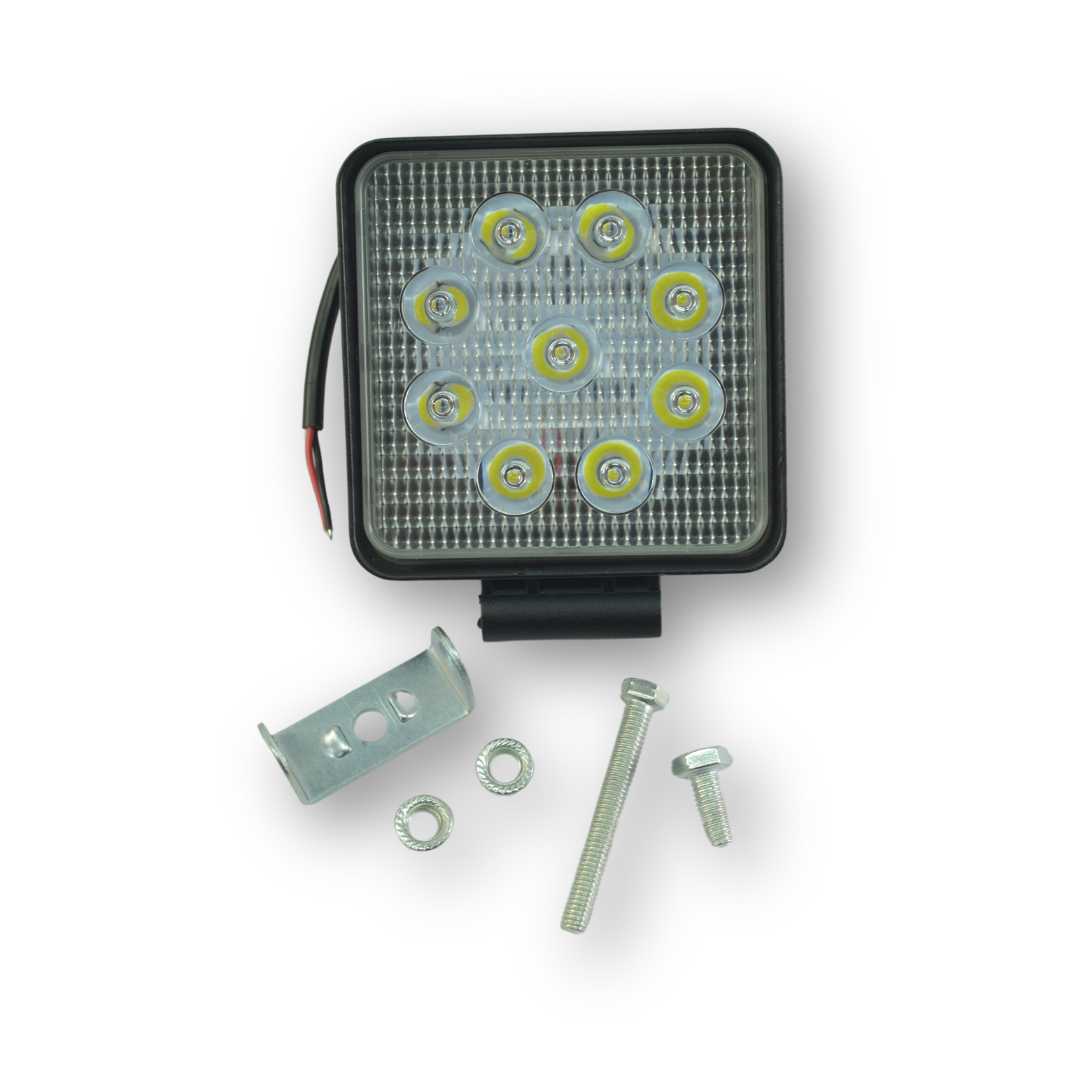 Фара дополнительная LED  (9 диодов 27W) \квадрат\.корпус широкий\