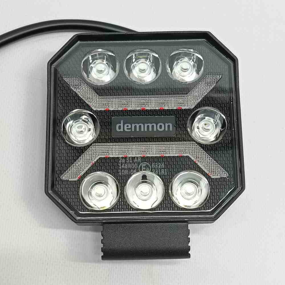 Фара универсальная диодная LED  (8 диодов 27W) \корпус алюминий.\ Demmon