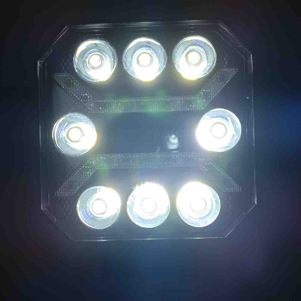 Фара универсальная диодная LED  (8 диодов 27W) \корпус алюминий.\ Demmon