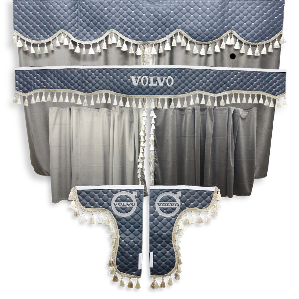 Шторка Екошкіра "Pergam" VOLVO лоб+косинки+спальник+нічні сіра Шторка Екошкіра "Pergam" VOLVO лоб+косинки+спальник+нічні сіра