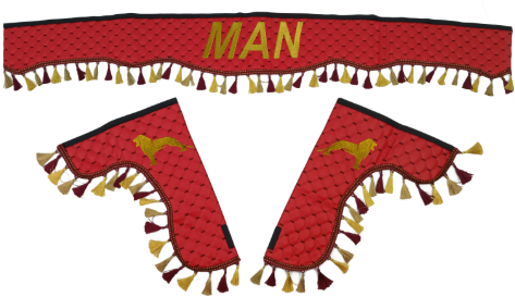 Шторка Екошкіра "Pergam" MAN лоб+косинки червона Шторка Екошкіра "Pergam" MAN лоб+косинки червона