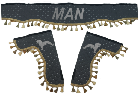 Шторка Экокожа "Pergam" MAN лоб+косынки серая Шторка Экокожа "Pergam" MAN лоб+косынки серая