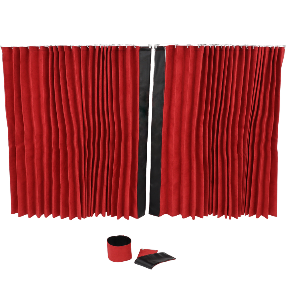 Штори Рогожка "Bow Folds" FORD нічні червоні Штори Рогожка "Bow Folds" FORD нічні червоні