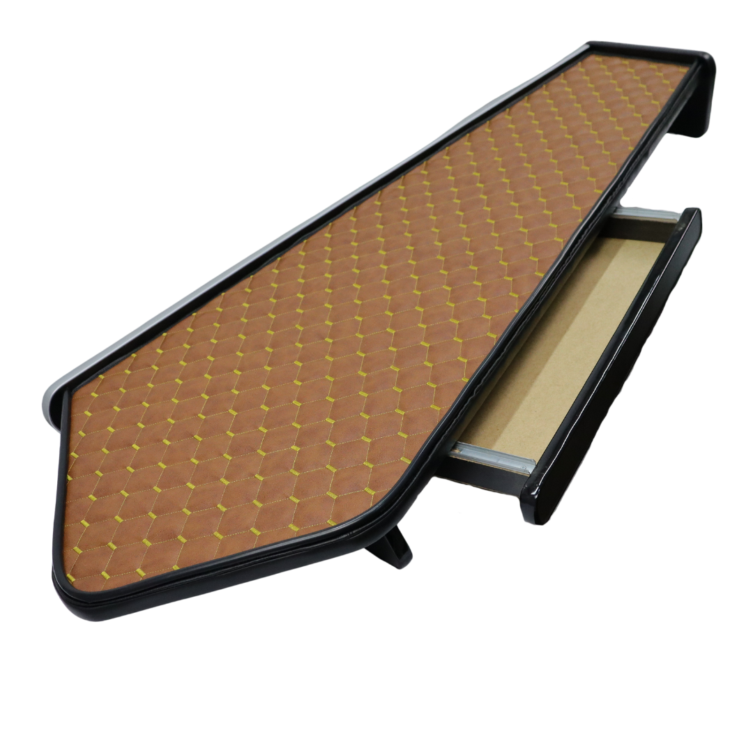 Полка кабины длинная VOLVO FH EURO 6  с 2014г. коричневая\ST- Экокожа стёжка\