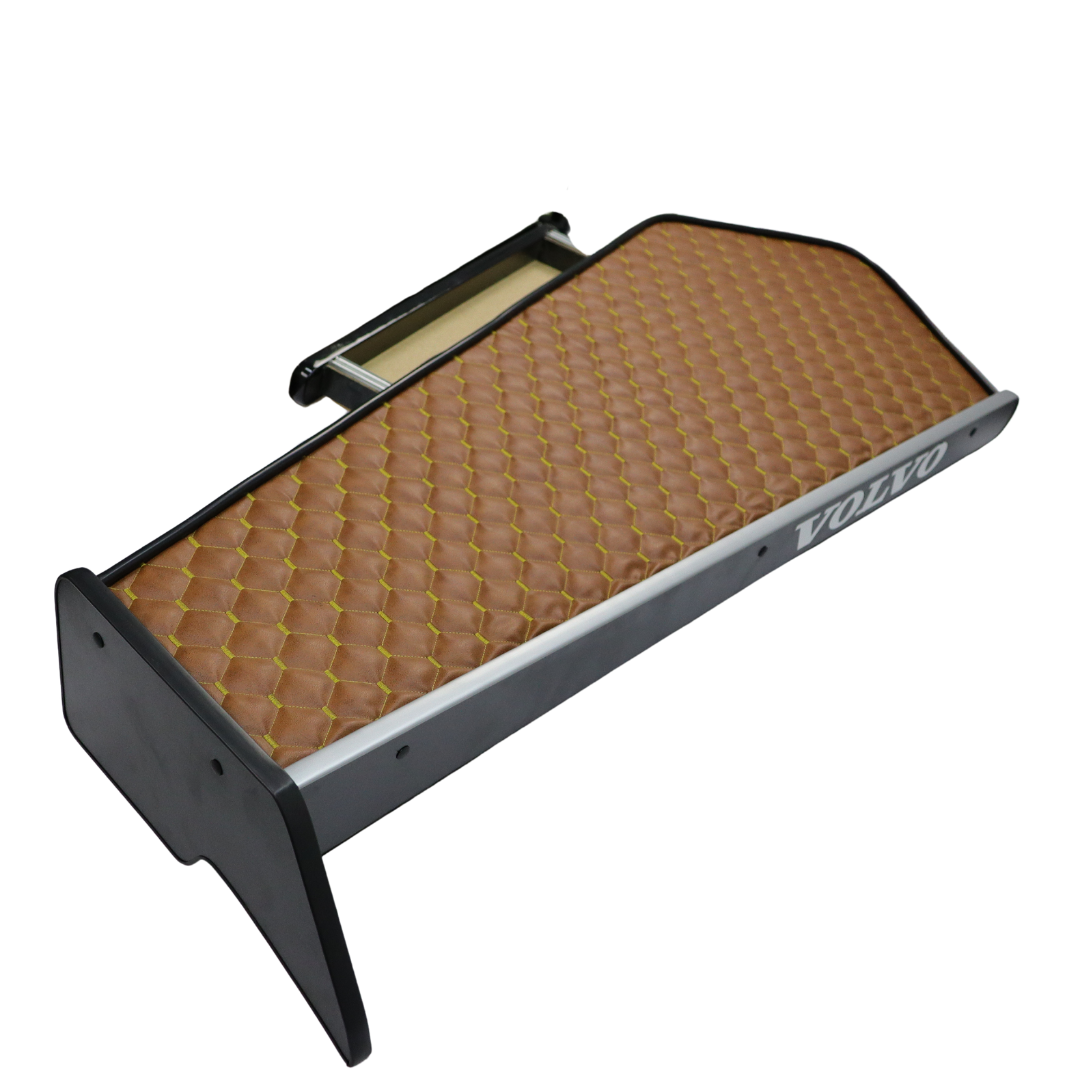 Полка кабины длинная VOLVO FH EURO 6  с 2014г. коричневая\ST- Экокожа стёжка\