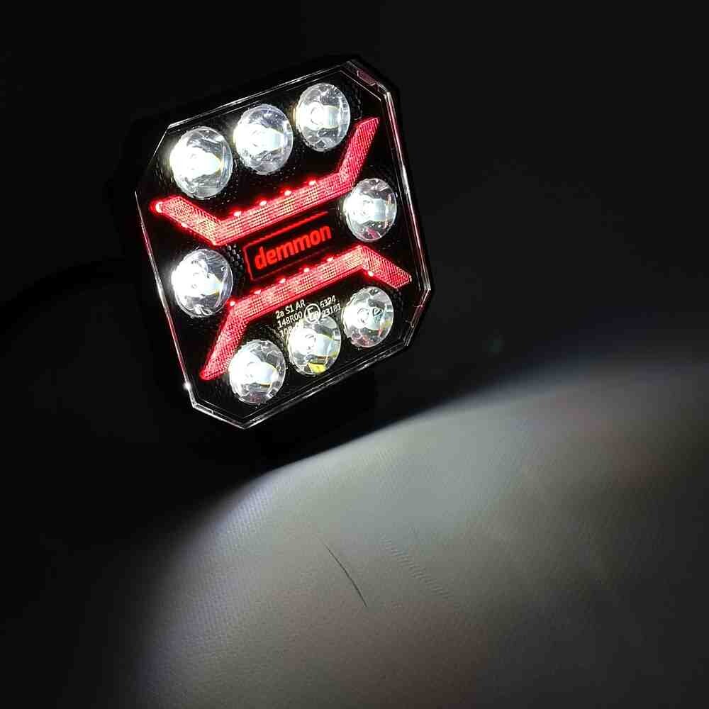Фара универсальная диодная LED  (8 диодов 27W) \корпус алюминий.\ Demmon