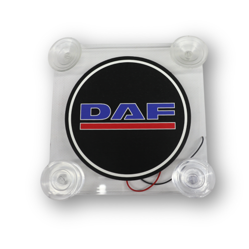 Табличка диодная DAF квадрат; черная; 12-24V; 160*160 мм Табличка диодная DAF квадрат; черная; 12-24V; 160*160 мм