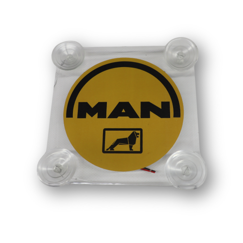 Табличка диодная MAN квадрат; желтая; 12-24V; 160*160 мм