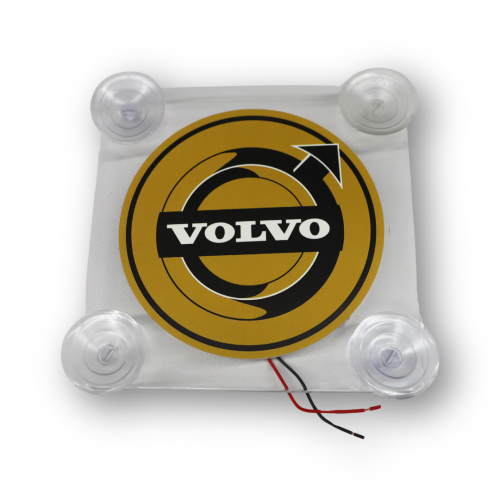 Табличка диодная VOLVO квадрат; желтая; 12-24V; 160*160 мм Табличка диодная VOLVO квадрат; желтая; 12-24V; 160*160 мм