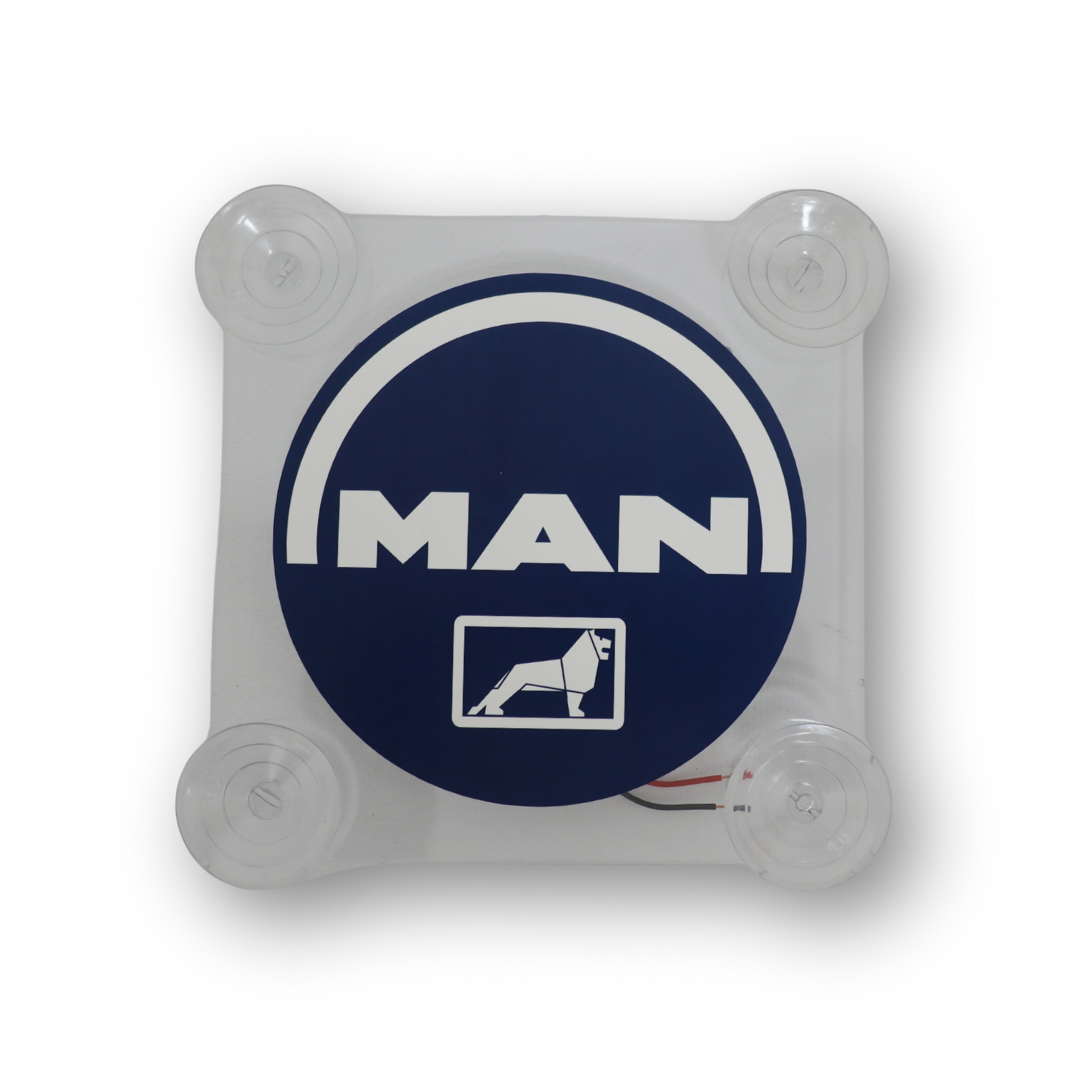 Табличка диодная MAN квадрат; синяя; 12-24V; 160*160 мм Табличка диодная MAN квадрат; синяя; 12-24V; 160*160 мм