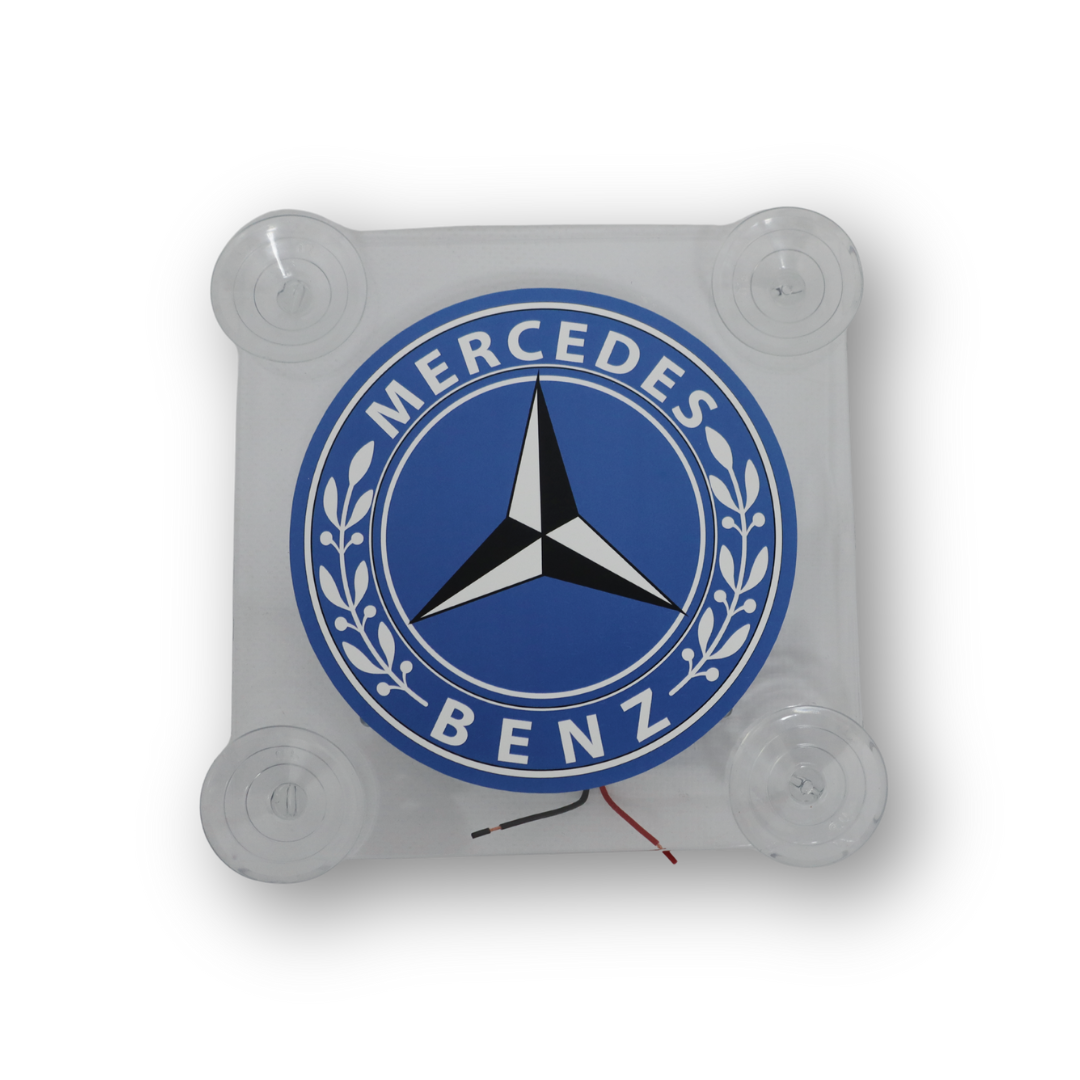 Табличка диодная MERCEDES квадрат; синяя; 12-24V; 160*160 мм