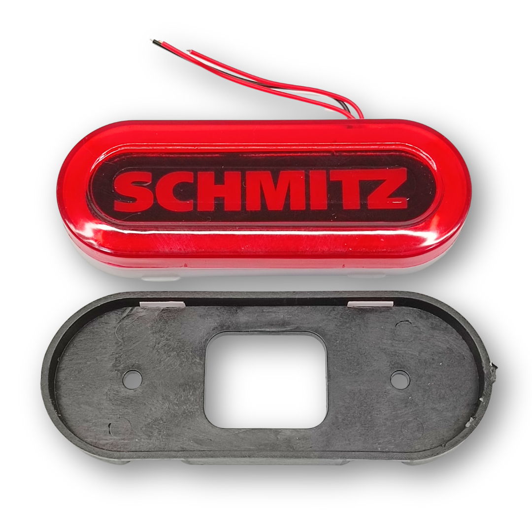 Ліхтар габаритний NEON з логотипом "SCHMITZ" червоний \з кріпленням \ Ліхтар габаритний NEON з логотипом "SCHMITZ" червоний \з кріпленням \