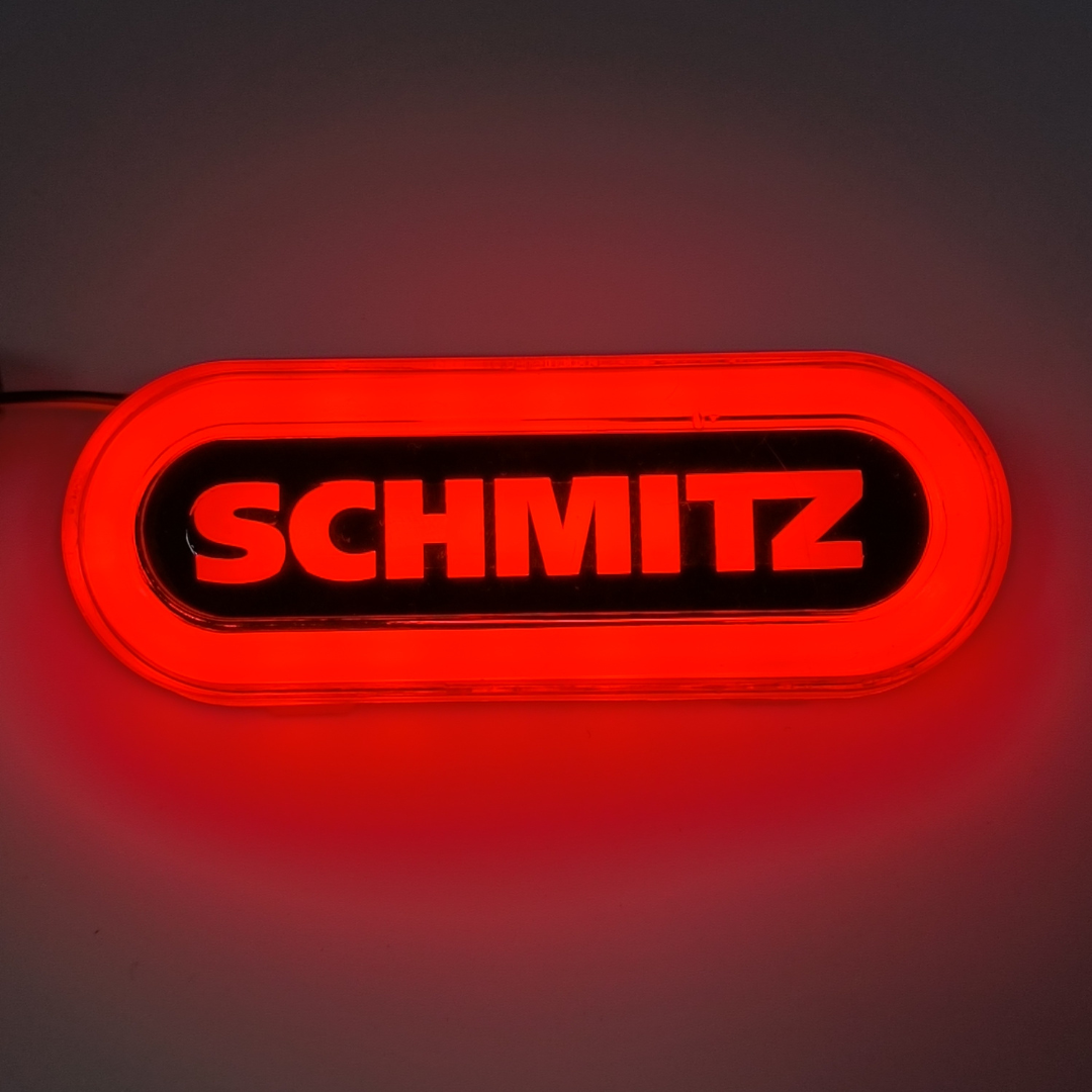 Ліхтар габаритний NEON з логотипом "SCHMITZ" червоний \з кріпленням \ Ліхтар габаритний NEON з логотипом "SCHMITZ" червоний \з кріпленням \