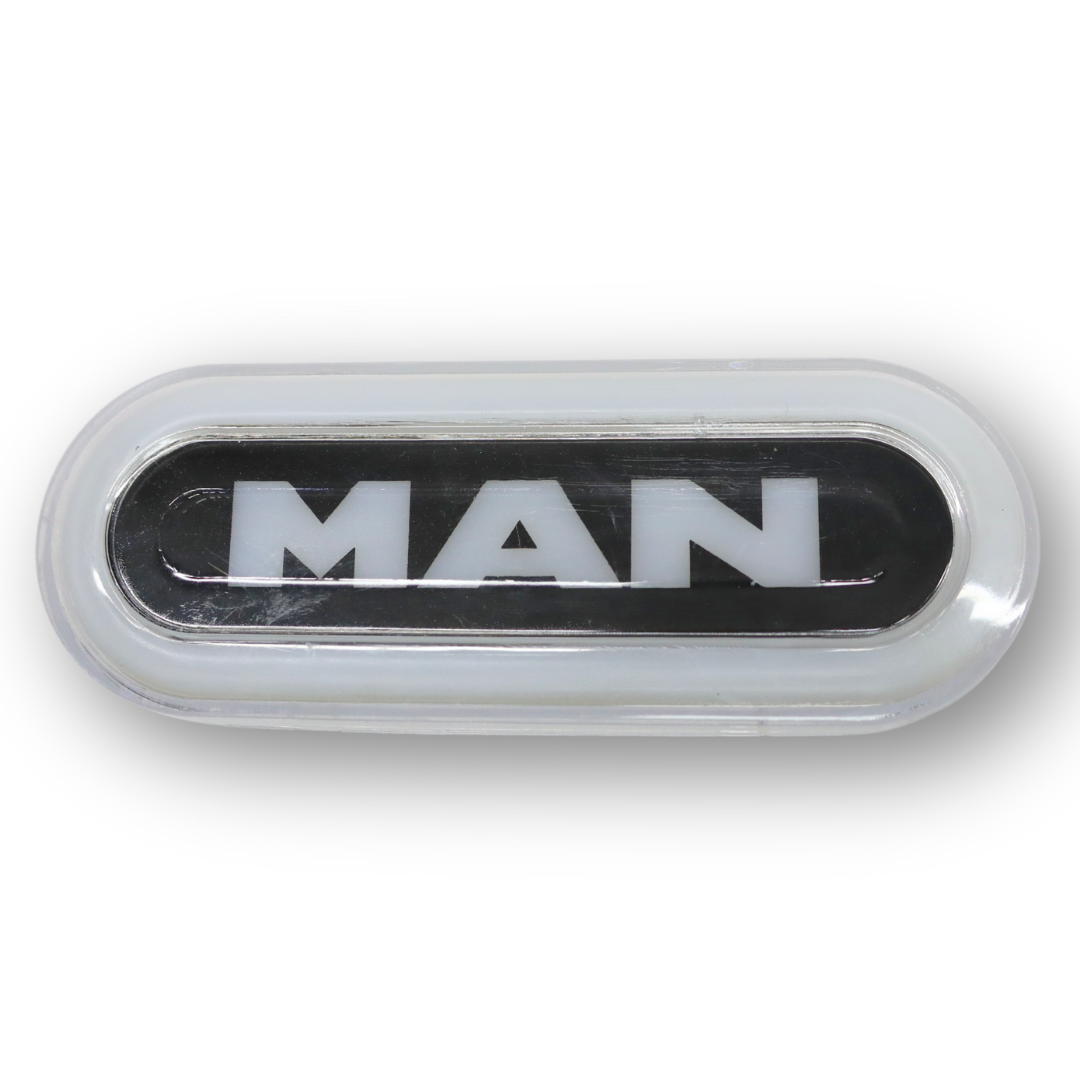 Ліхтар габаритний NEON з логотипом "MAN" білий з кріпленням Ліхтар габаритний NEON з логотипом "MAN" білий з кріпленням