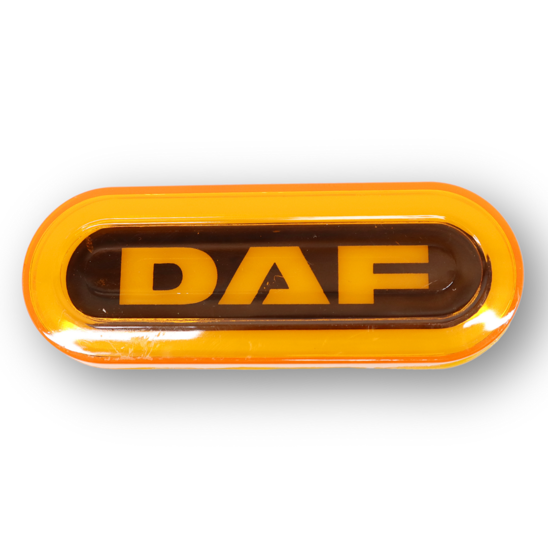 Ліхтар габаритний NEON з логотипом "DAF" жовтий \з кріпленням \