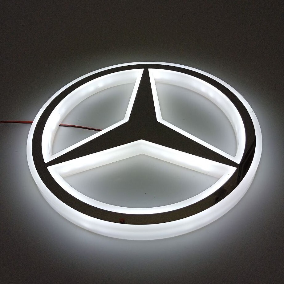 Фонарь декоративный диодный  MERCEDES - белый (Ø-300мм*20мм)