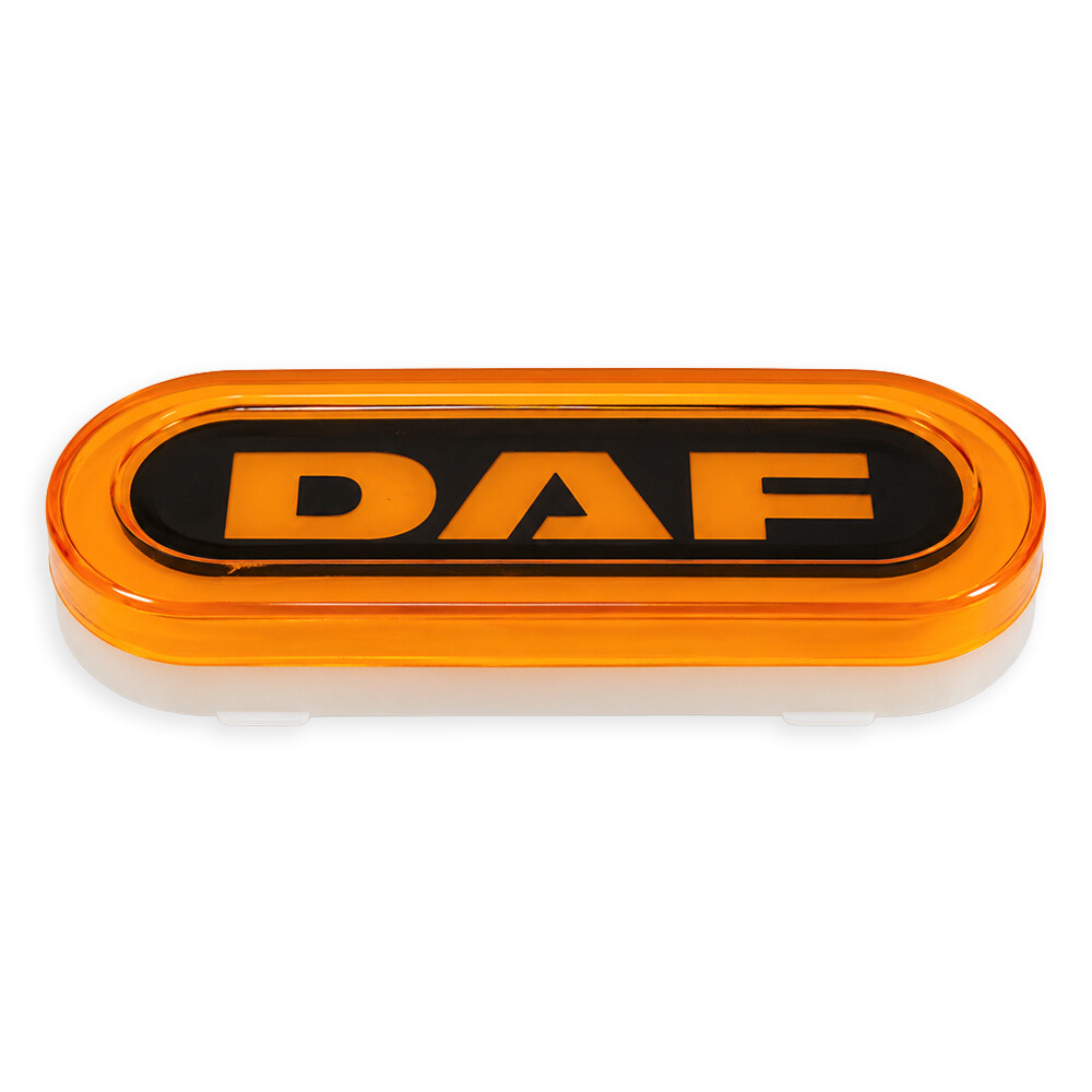 Ліхтар габаритний NEON з логотипом "DAF" жовтий \з кріпленням \