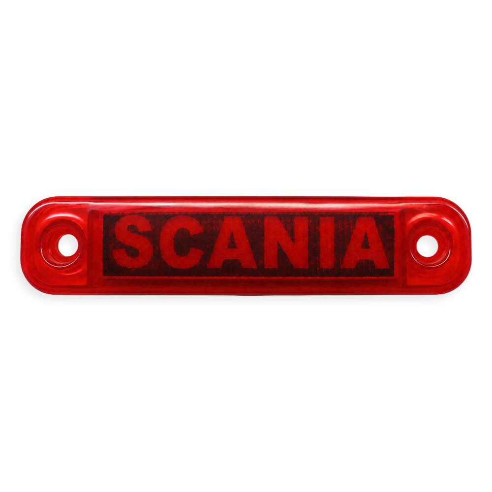 Ліхтар декор LED SCANIA червоний (101*22*12\81)