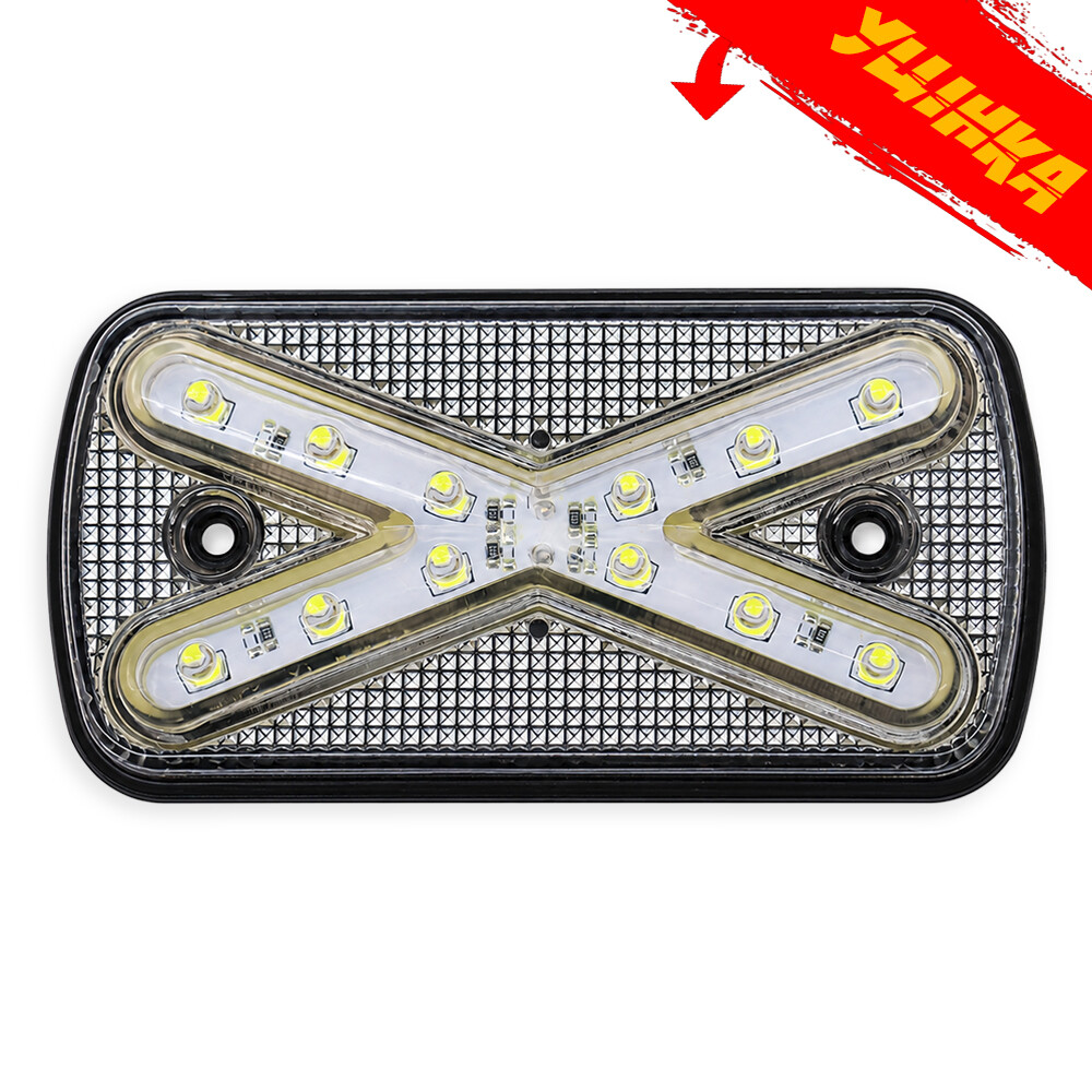 Ліхтар габаритний LED 24V білий прозорий уцінка