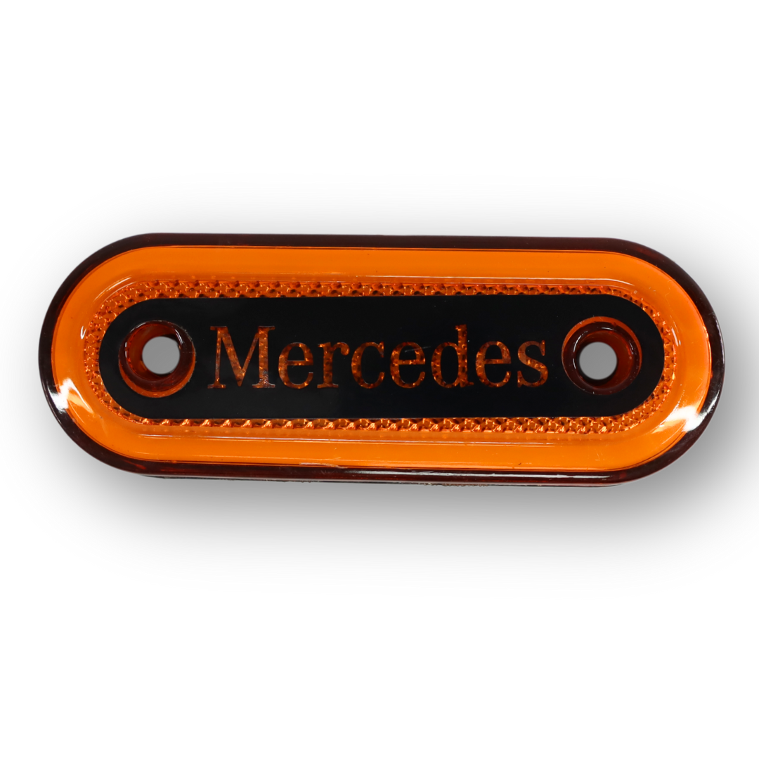 Ліхтар габаритний NEON з логотипом "MERCEDES" жовтий Ліхтар габаритний NEON з логотипом "MERCEDES" жовтий
