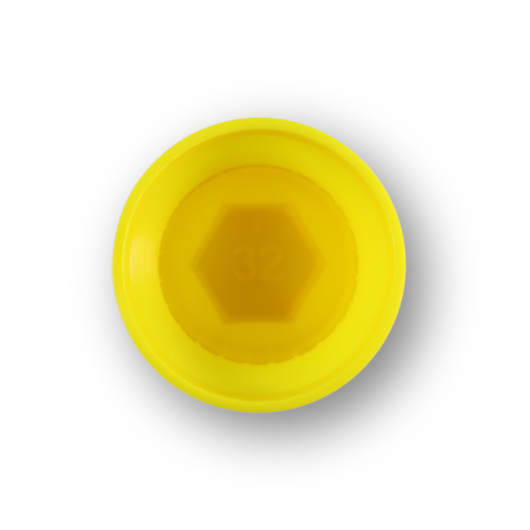 Колпачек на гайку 32 высокий желтый Колпачек на гайку 32 высокий желтый
