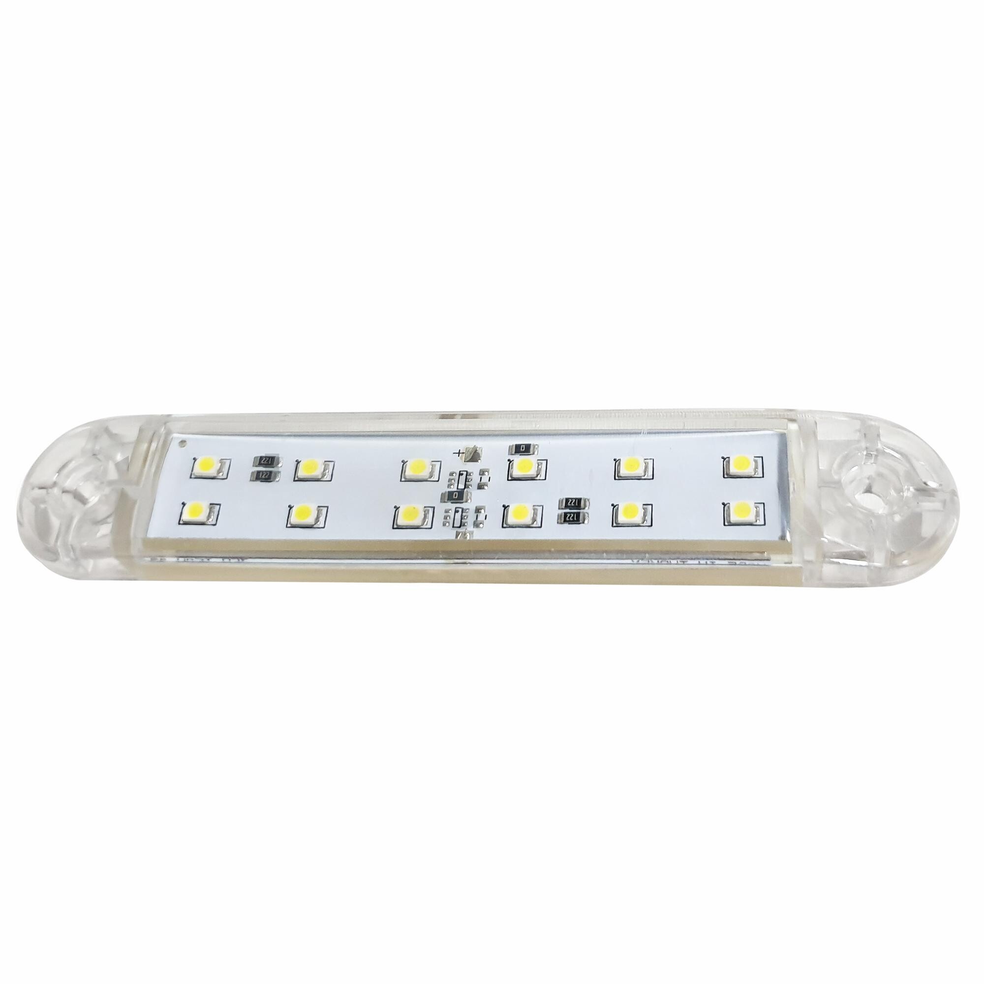 Фонарь габаритный LED 12 белый 132*23мм