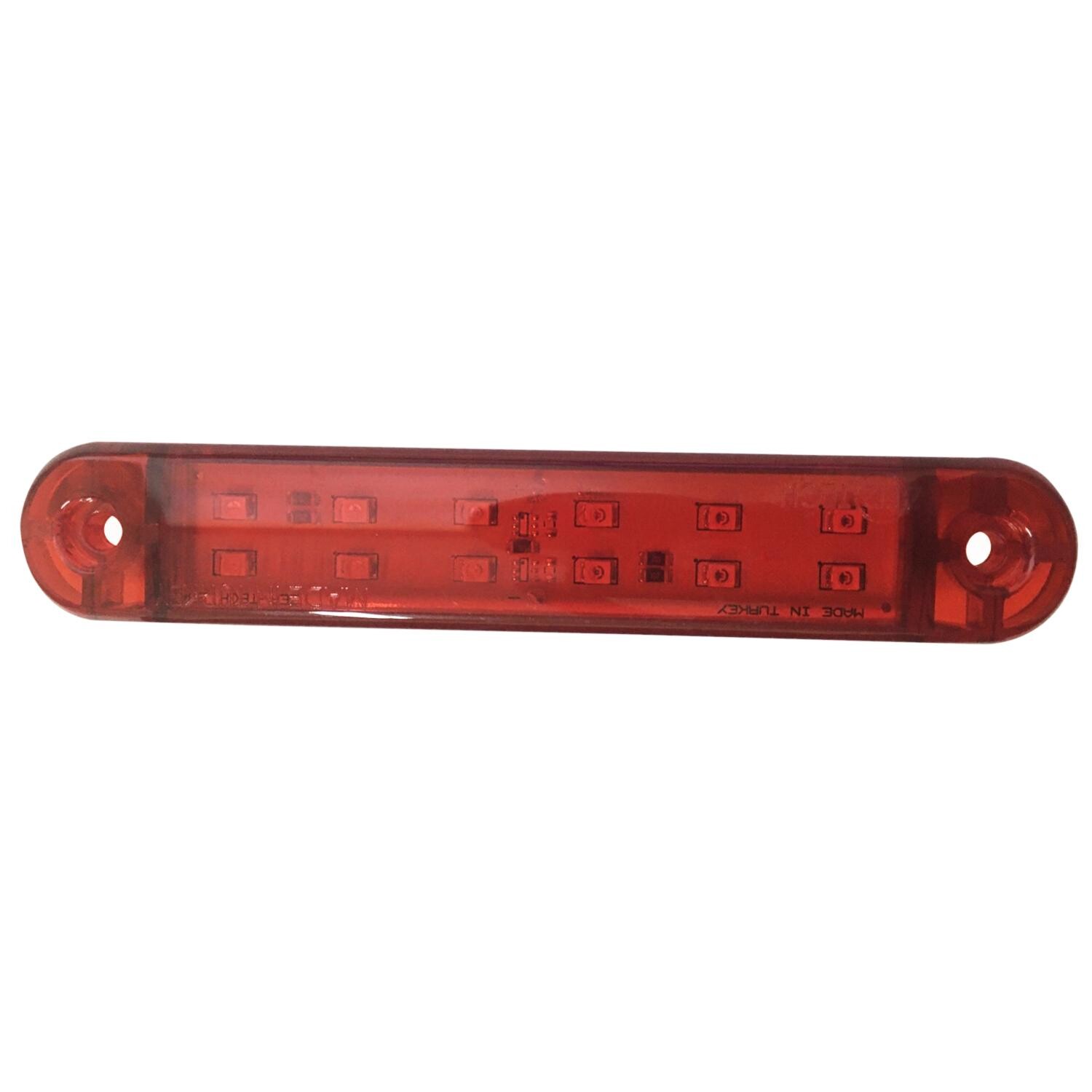 Фонарь габаритный LED 12 красный 132*23мм