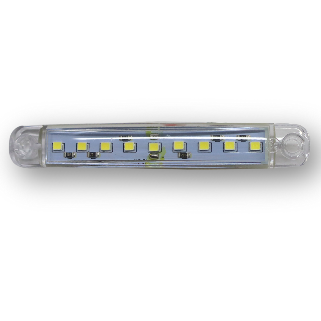 Фонарь габаритный LED 9 белый 12-24V 100*15мм