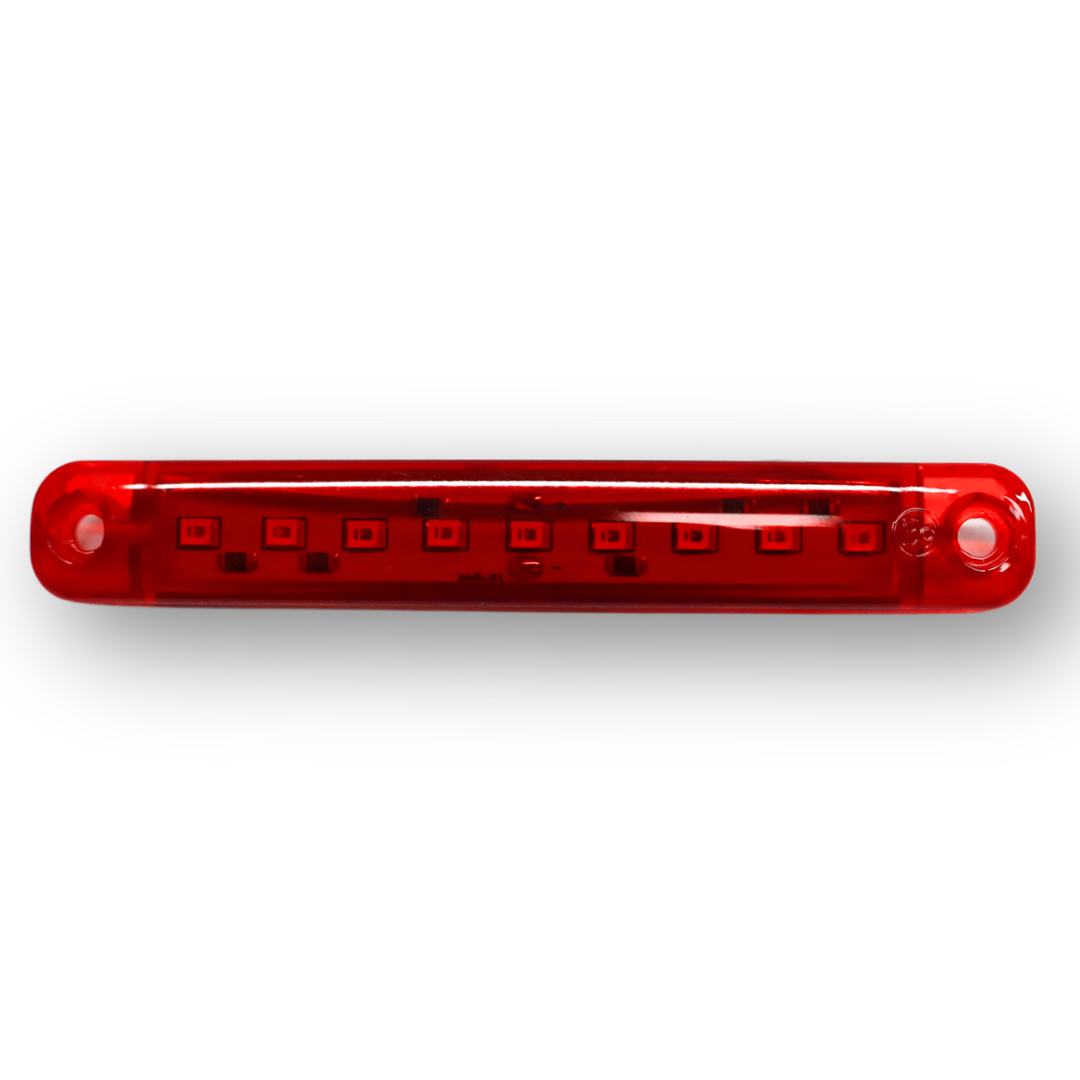 Фонарь габаритный LED 9 красный 12-24V 100*15мм