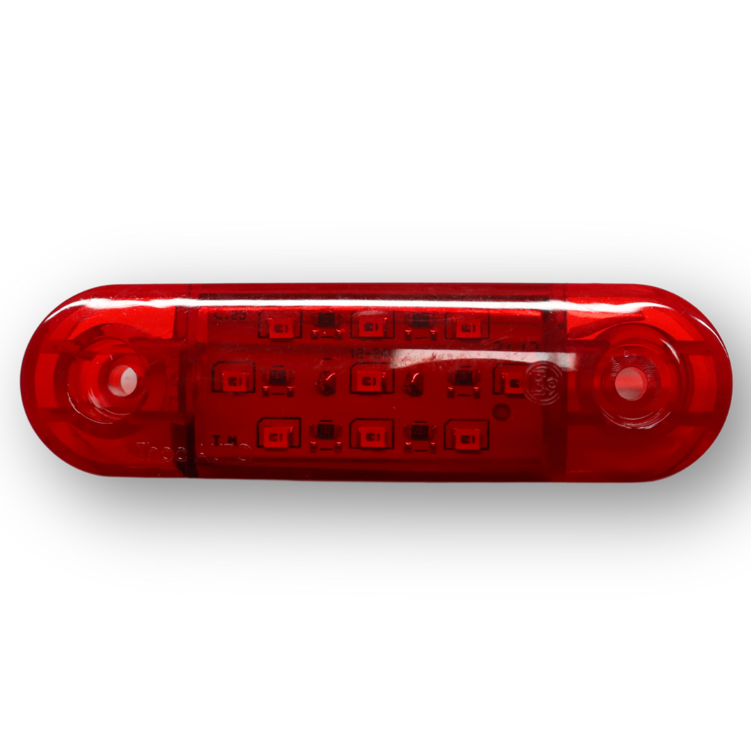Фонарь габаритный LED 9 красный 12-24V 85*24мм