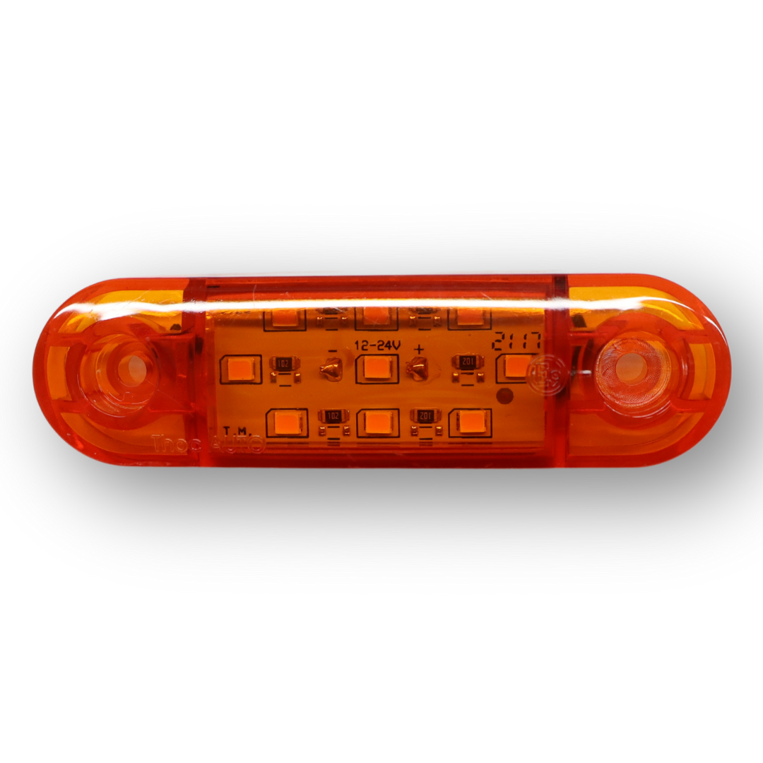 Фонарь габаритный LED 9 желтый 12-24V 85*24мм