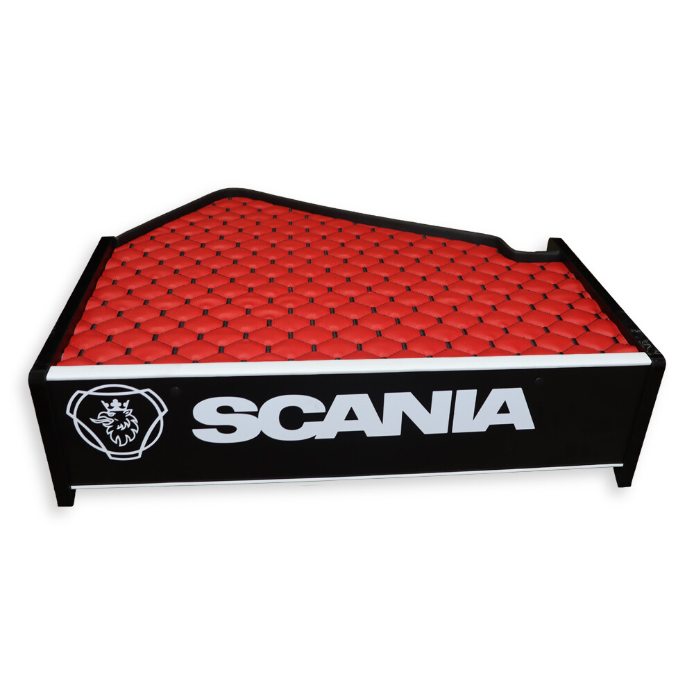 Полка кабины SCANIA R c 2009 г. красная \ST- Экокожа\